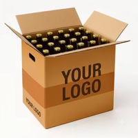 Cajas de Embalaje para Bebidas Ecológicas, Reciclables y Reutilizables, Paquete de 6, con Grabado en Cuatro Colores para Cerveza, Refrescos, Té y Jugos, Venta al Por Mayor