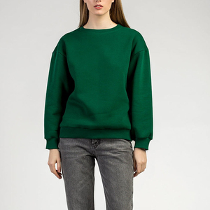 Women's Blank Oversized Fleece Pullover Sweatshirt <b>Crewneck</b> Plus Size Plain Cotton Long Sleeve Soft Warm Casual Winter Top 2026 - Product Image 4