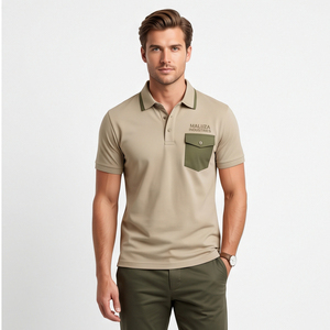 Vente en gros de tissu en toile respirante 180 grammes Spandex/Coton pour chemises homme, vierge, décontracté, usage quotidien, avec patch en caoutchouc silicone personnalisé - Product Image 4