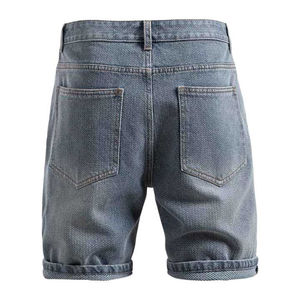 Pantalones Cortos de Mezclilla de Verano de Alta Calidad para Hombre, Jeans Cortos para Hombre, Pantalones Cortos Juveniles, Jeans Holgados, Servicio OEM - Product Image 5