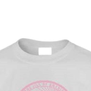 T-shirt blanc à manches courtes et col rond pour adolescent avec motif graphique rose, idéal pour l'école, le quotidien et le streetwear, vêtement confortable - Product Image 2