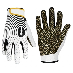 Nouveauté : Gants de football américain respirants de haute qualité à doigts entiers avec fermeture auto-agrippante pour le football américain - Product Image 3
