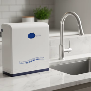 Système de filtration d'eau domestique à osmose inverse électrique en plastique à 5 étages sous l'évier avec pompe - HY-7034 - Product Image 1