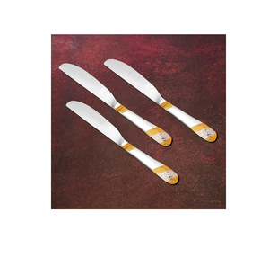 Cuchillo de postre y mantequilla de acero inoxidable Royal Designer con mango de resina marrón, ¡gran oferta! - Product Image 5