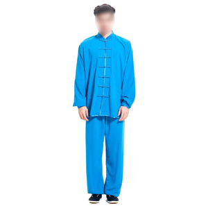Uniforme de Artes Marciales Blanco de Primera Calidad al por Mayor con Ribete Negro, Ropa Tradicional de Kung Fu para Práctica y Combate - Product Image 1