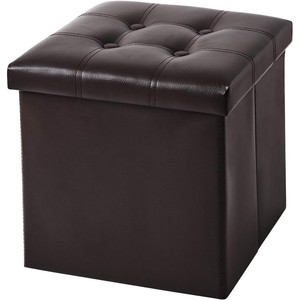 Walnut Wood Upholstered Storage Ottoman <b>Stool</b> Wholesale | Handcrafted <b>Step</b> Seat - Product Image 1