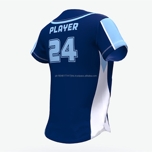 Meilleure qualité de vêtements de baseball et de softball au prix d'usine Vêtements de sport décontractés Nom de l'équipe Maillots de chemise respirants Maillots imprimés - Product Image 5