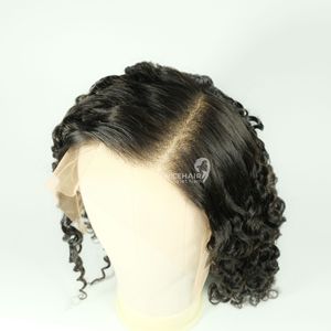 100% cheveux humains vietnamiens couleurs personnalisées complètes pour perruque vague naturelle soyeuse vague droite Machine Double trame 13*4 - Product Image 4