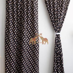 Cortinas de Algodón con Estampado Floral Clásico, Transpirables y de Alta Calidad para Sala de Estar y Dormitorio - Product Image 5