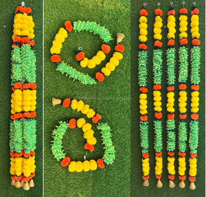 Guirnalda de flores artificiales de caléndula para decoración festiva, fiesta de Navidad, boda, inauguración de la casa, regalos de recuerdo Sangeet y Mehndi - Product Image 2