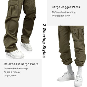 Pantalones Cargo Modernos para Senderismo al Aire Libre, Estilo Casual, Tela Cómoda, Cintura Elástica, Múltiples Bolsillos, Marca Solid Trader - Product Image 5
