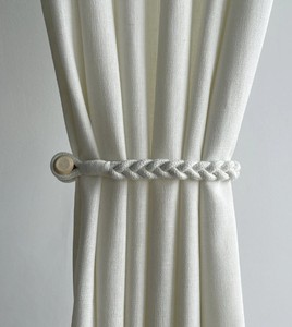 Curtain <b>Tieback</b>,Cotton and linen curtain ties, curtain ties, magnet curtain ties, curtain brackets, multi-color optional. - Product Image 3
