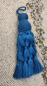 Handmade Beaded <b>Tassel</b> Fringe Decorative Blue <b>Tassel</b> <b>for</b> Bag Accessories - Product Image 5
