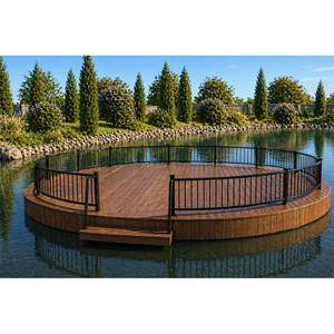 Plataforma Marina Flotante Redonda Compuesta para Parques Acuáticos, Lagos, Resorts y Muelles - Product Image 3