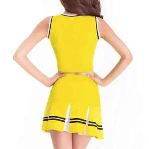 Uniformes de cheerleading pour enfants en polyester/spandex personnalisés de qualité supérieure, costume de pom-pom girl bleu pour adultes - Product Image 5