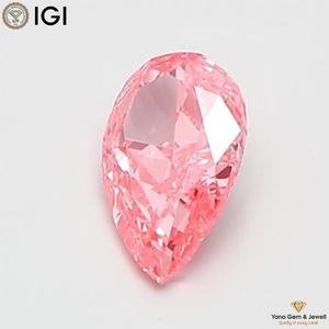 Brilliance raffinée 1,00 CARAT avec certificat IGI, clarté VS2, couleur rose vif fantaisie, diamant cultivé en laboratoire CVD, taille poire pour bijoux - Product Image 5