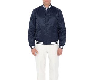 Chaqueta universitaria de béisbol personalizada de alta calidad con mangas de satén y bordado de chenilla para hombre - Product Image 3