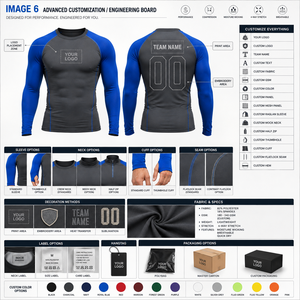Quick Dry Eco-Friendly Breathable Polyester Fabric Raglan Sleeve Design Second <b>Skin</b> Long Sleeve Shirt Custom Sublimation - Product Image 5