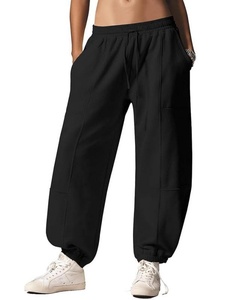 Pantalones deportivos para mujer, pantalones para correr, con bolsillos, corte holgado, parte inferior recta, cintura media, otoño - Product Image 4