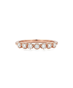 Bague de fiançailles en or massif 9K 10K avec diamant de laboratoire rond couleur DEF clarté VS VVS, bague à grappe, alliance de mariage multi-pierres - Product Image 2