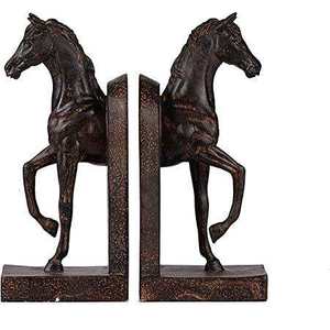 Serre-livres design cheval aspect métal vintage, best-seller, avec base, pour bibliothèques, bureaux, écoles, utilisation sur table - Product Image 1