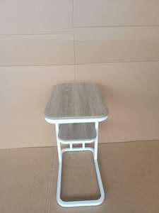 Table basse moderne de style nordique de luxe en métal avec étagère et plateau en bois, montage facile, personnalisable, mobilier de salon, vente en gros - Product Image 3