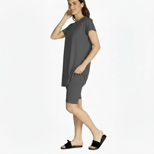 T-shirts et ensembles décontractés pour femmes, ensembles de haute qualité pour l'été, sport décontracté pour femmes, ensembles 2 pièces à manches courtes et short de cycliste - Product Image 4
