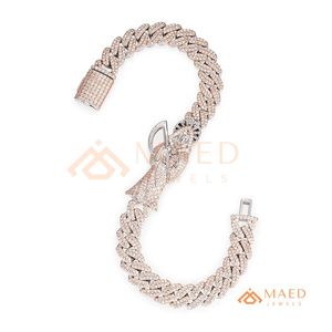 Rose Gold Jesus Cuban Link Bracelet Iced Out Faith Chain Bracelet Luxury Fashion Jewelry for Women and <b>Men</b> - Product Image 6