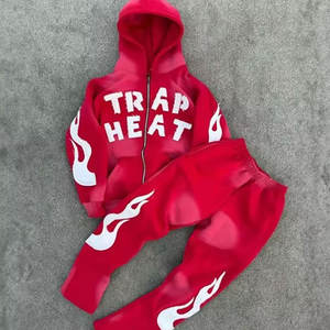 Ensemble de sport pour hommes, vêtements de course à pied, ensemble de jogging, tenue d'entraînement de gym, haut de fitness avec poches zippées, pantalon de survêtement - Product Image 5