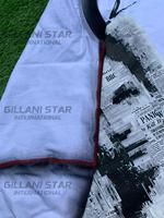 T-shirt imprimé Deluxez à col rond et manches courtes pour homme, style streetwear, en jersey de coton, coupe classique, avec bordure contrastante et logo sur le devant