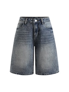 Shorts en jean personnalisés en usine – Jeans d'été de haute qualité pour hommes – Jeans décontractés en coton délavé pour l'été - Product Image 1
