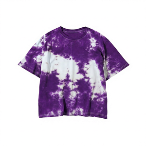 T-shirt à manches courtes vert tie-dye surdimensionné pour homme, décontracté, col rond, imprimé graphique - Product Image 2