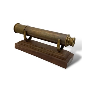 Telescopio de Latón sobre Base de Madera - Modelo de Decoración para el Hogar Novedoso y Creativo TL13 - Product Image 1