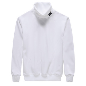 Men's Light Blue <b>Turtleneck</b> Pullover <b>Sweater</b> Solid Color Knitted Long Sleeve Autumn Wear - Product Image 4