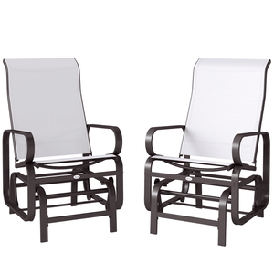 Juego de 2 Sillones Deslizantes para Patio, Cómodas Sillas de Exterior - Product Image 1