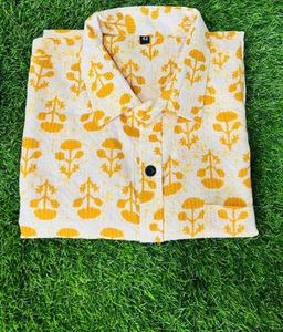 Camisa Ligera de Algodón Jaipuri para Hombre, Moda de Verano, Estampado a Mano, Camisa Jaipuri para Hombre, Ropa Casual a Precio de Mayoreo - Product Image 2