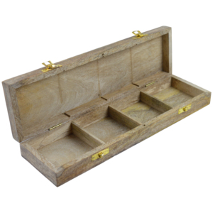 Ustensiles de cuisine en bois - Boîte à masala en bois, outils pour herbes et épices, boîte de rangement pour épices, accessoires de cuisine en métal et bois - Product Image 1