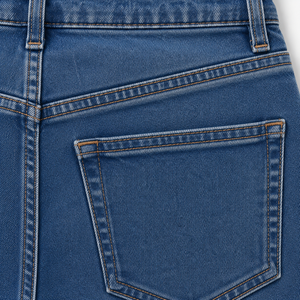 Jean vintage taille haute coupe droite Alpha Cut pour femme en denim extensible, effet sculptant, coupe régulière, été automne OEM ODM - Product Image 5