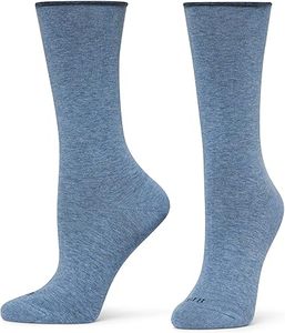 Chaussettes décontractées en tricot respirant et écologique, à rayures tendance, avec logo personnalisé sur le bord du bas - Product Image 4