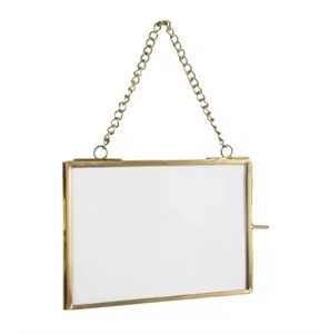 Stylish Wall Photo Display <b>Frame</b> Glass Metal <b>Picture</b> Holder Home Decoration - Product Image 2