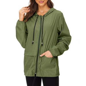 Hot Selling Men's Waterproof 100% Polyester Summer <b>Rain</b> <b>Jackets</b> with Hood Lightweight Outdoor Packable - Product Image 3