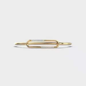 Pulsera de Cadena con Dijes de Moissanita en Plata de Ley 925 Bañada en Oro, Joyería Brillante para Regalo y Ocasiones Especiales - Product Image 1