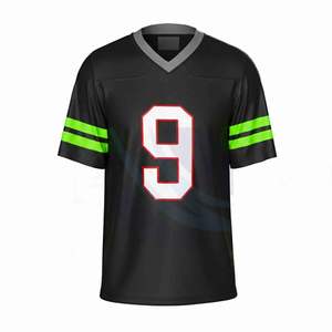 Maillots de football américain SPOFIT style professionnel, personnalisés, haute qualité, respirants, grandes tailles, uniformes à manches courtes unisexes - Product Image 1