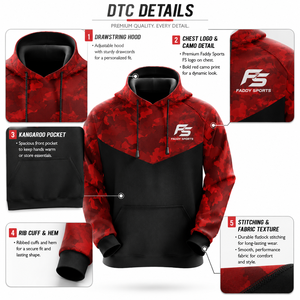 Sudadera Deportiva con Capucha y Logotipo Personalizado, Sudadera de Camuflaje para Hombre, Sublimada, para Gimnasio, Fitness, Entrenamiento, Estilo Raglán, Ropa Deportiva, Venta al Por Mayor - Product Image 4
