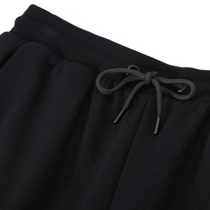Unisex Black Hooded Sweatshirt And Joggers Set Solid Color Casual Tracksuit Full Sleeve Drawstring <b>Pants</b> Autumn Wear - Product Image 6