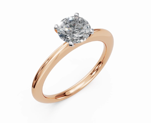 Bague en or avec diamant authentique 9K 14K 18K Or jaune rose blanc Métal Bijoux fins Idée cadeau Bague de fiançailles Bague de mariage pour elle - Product Image 5