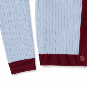 Wholesale Custom Logos <b>Cable</b> <b>knit</b> Sorority Crew Neck Varsity Cardigan Embroider Patches <b>Sweater</b> High-Quality - Product Image 4