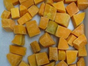 Cubos de calabaza congelados IQF Premium 100% naturales, origen de Vietnam, Exportación al por mayor a granel - Product Image 2
