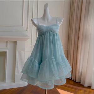 Handmade Women's Summer Boho <b>Mini</b> Dress High Quality Style Ruffle Short Sleeveless Washable Casual Natural in Wholesale Price - Product Image 3