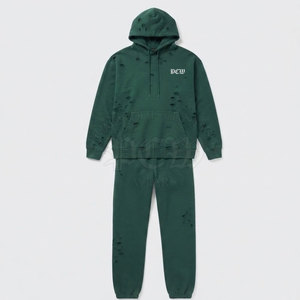 <b>Top</b> Selling <b>Distressed</b> Tracksuit Fashion Casual Set Stylish Comfortable Matching Outfit For Men Daily Wear Street Style - Product Image 4